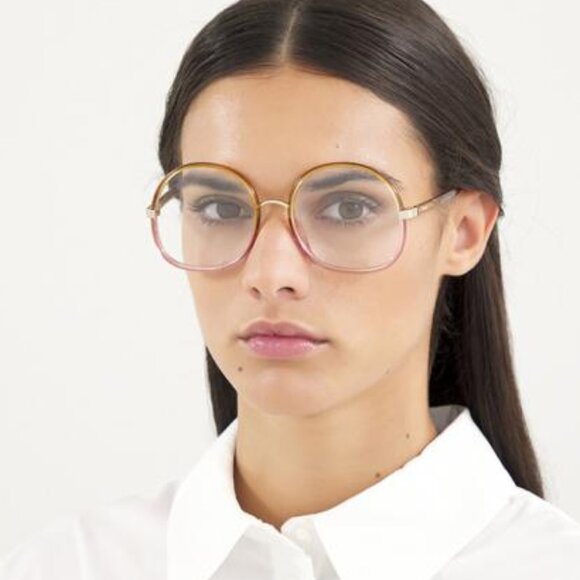 Chloe CH0032O 003 Eyeglasses Grey 55mm Round Frame - Picture 3 of 11